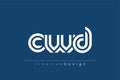 CWD Creative Unique Modern Letter Logo Design. Elegant Monogram Logo Design with Decorative Elements and Typography Royalty Free Stock Photo