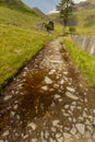 Cwmorthin, hanging valley in North Wales with ruined chapel