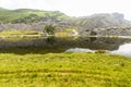 Cwmorthin, hanging valley in North Wales with slate mine