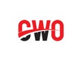 CWO Letter Initial Logo Design Vector Illustration