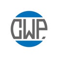 CWP letter logo design on white background. CWP creative initials circle logo concept. Royalty Free Stock Photo