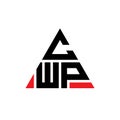 CWP triangle letter logo design with triangle shape. CWP triangle logo design monogram. CWP triangle vector logo template with red Royalty Free Stock Photo