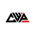 CWP triangle letter logo design with triangle shape. CWP triangle logo design monogram. CWP triangle vector logo template with red Royalty Free Stock Photo