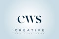 CWS abstract letter logo Royalty Free Stock Photo