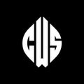 CWS circle letter logo design with circle and ellipse shape. CWS ellipse letters with typographic style. The three initials form a Royalty Free Stock Photo