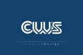 CWS Creative Unique Modern Letter Logo Design. Elegant Monogram Logo Design with Decorative Elements and Typography Royalty Free Stock Photo