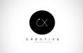CX C X Logo Design with Black and White Creative Text Letter Vector. Royalty Free Stock Photo