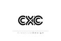 CXC Creative Unique Modern Letter Logo Design Royalty Free Stock Photo