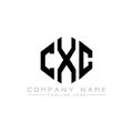 CXC letter logo design with polygon shape. CXC polygon and cube shape logo design. CXC hexagon vector logo template white and Royalty Free Stock Photo