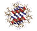 CXCL1 cytokine (AKA melanoma growth-stimulatory activity), chemical structure. Implicated in the pathogenesis of melanoma skin ca