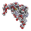 CXCL1 cytokine (AKA melanoma growth-stimulatory activity), chemical structure. Implicated in the pathogenesis of melanoma skin