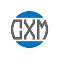 CXM letter logo design on white background. CXM creative initials circle logo concept. Royalty Free Stock Photo