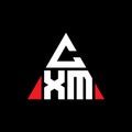 CXM triangle letter logo design with triangle shape. CXM triangle logo design monogram. CXM triangle vector logo template with red Royalty Free Stock Photo