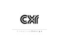 CXR Creative Unique Modern Letter Logo Design Royalty Free Stock Photo