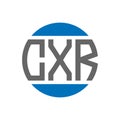 CXR letter logo design on white background. CXR creative initials circle logo concept