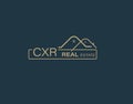 CXR Real Estate and Consultants Logo Design Vectors images. Luxury Real Estate Logo Design