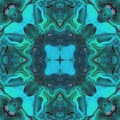 Cyan abstract ornamental azure and green image