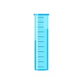 Cyan Blue Flat Graduated Cylinder Royalty Free Stock Photo