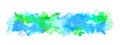 Blue watercolor big blot spread to the light background. Royalty Free Stock Photo