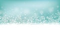 Cyan Christmas Card Header Snowflakes