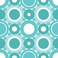 Cyan circles seamless pattern Royalty Free Stock Photo