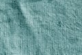Cyan color hessian sack cloth pattern. Royalty Free Stock Photo