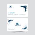 cyan colored creative vector business card