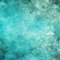 Cyan colored paper background, AI generative grunge texture