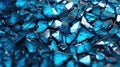 Cyan Colored Shuttered Broken Glass Background Generative AI