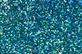 Cyan glitter for texture or background. Royalty Free Stock Photo