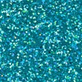 Cyan glitter for texture or background. Seamless square texture. Royalty Free Stock Photo