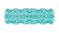 Cyan Intricate Water Wave Pattern, Decorative Flowing Ocean Vector, vector design Generative AI Royalty Free Stock Photo