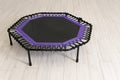 cyan jump white purple growth little trampoline leisure fitness empty space small game