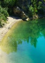 Cyan lake in Croatia