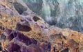 Cyan and lilac fluorite texture close-up Royalty Free Stock Photo