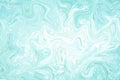 Cyan or mint agate multicolored digital texture. Smooth marbling abstraction for wedding card. Digital suminagashi