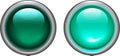 Cyan on and off buttons - vector