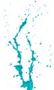 Cyan paint splash