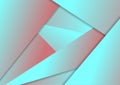 Cyan and red abstract corporate material minimal background