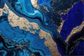 Cyan Serenity: AI Generated Abstract Texture Photography Featuring Cyan and White Gold Intricate Pattern on Artificial Marble