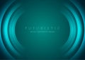 Cyan shiny technology background with abstract round shapes