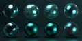 Cyan spherical carbon textures with a sleek, glossy effect. Futuristic patterns for dynamic, modern
