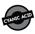 Cyanic acid stamp on white