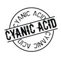 Cyanic acid stamp on white