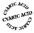 Cyanic acid stamp on white