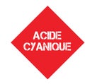 Cyanic acid stamp in french