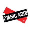Cyanic acid stamp on white