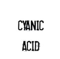 Cyanic acid stamp on white