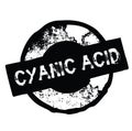 Cyanic acid stamp on white