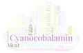 Cyanocobalamin word cloud. Royalty Free Stock Photo